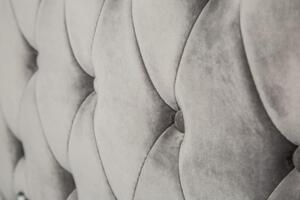 Invicta Interior - Manželská posteľ Chesterfield EXTRAVAGANCIA 160x200 cm strieborno šedý zamat