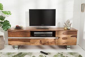 Nemecko - Masívny TV stolík MAMMUT 160 cm Sheesham, prírodný