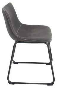 Invicta Interior - Priemyselná dizajnová stolička DJANGO vintage šedá