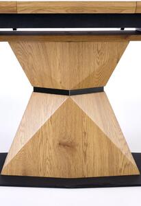 Rozkladací jedálenský stôl Diamond - dub zlatý / čierna