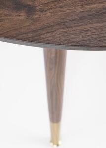 Okrúhly jedálenský stôl Domenico - orech / zlatá