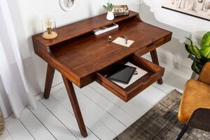 Invicta Interior - Masívny kancelársky stôl MONSOON 100 cm akácia, prírodný