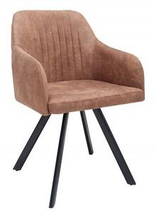 Invicta Interior - Retro dizajnová stolička LUCCA vintage hnedá
