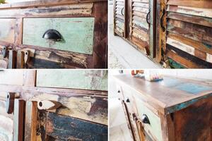 Invicta Interior - Jedinečný príborník JAKARTA 125 cm z recyklovaného masívneho dreva