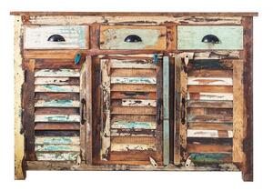Invicta Interior - Jedinečný príborník JAKARTA 125 cm z recyklovaného masívneho dreva