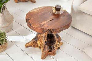 Invicta Interior - Masívny príručný stolík ROOT 40 cm teak, prírodný