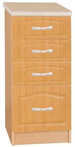 KONDELA Kuchynská skrinka, jelša, LORA MDF NEW KLASIK S40SZ4