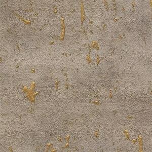 Vliesové tapety na stenu Natural Opulence 33256, moderný vzor hnedý so zlatými detailmi, rozmer 10,05 m x 0,70 m, Marburg