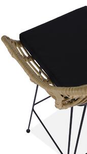 Barová stolička H-105 - prírodná / čierna