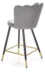 Barová stolička H-106 - sivá / čierna / zlatá
