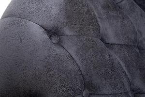 Invicta Interior - Kreslo CHESTERFIELD 85 cm starožitná šedá