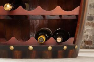 Invicta Interior - Elegantný stojan na víno BODEGA 80 cm, borovica, tmavohnedý