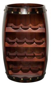 Invicta Interior - Elegantný stojan na víno BODEGA 60 cm, borovica, tmavohnedý