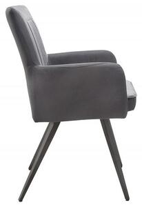 Invicta Interior - Retro dizajnová stolička ROADSTER starožitná šedá s podrúčkami