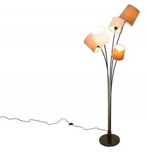 Invicta Interior - Dizajnová stojanová lampa LEVELS 176 cm biela, béžová, hnedá