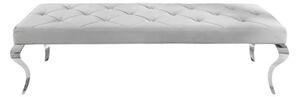 Invicta Interior - Elegantná lavica MODERN BAROQUE 170 cm, šedý zamat