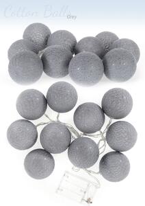 TUTUMI - LED guľa - Cotton Balls F1, sivá