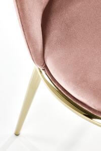 Jedálenská stolička K460 - ružová / zlatá