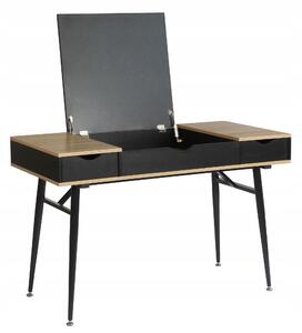 Tutumi, dizajnový kancelársky stôl na počítač 120x50x77 cm 190303, čierna-dub sonoma, MEB-02500