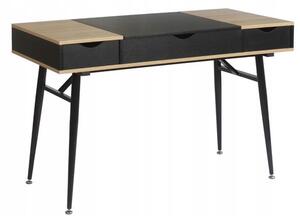 Tutumi, dizajnový kancelársky stôl na počítač 120x50x77 cm 190303, čierna-dub sonoma, MEB-02500