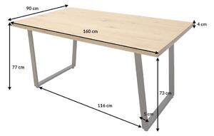 Invicta Interior - Dizajnový jedálenský stôl LOFT 160 cm dub, prírodný