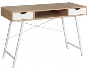 Tutumi, škandidávky počítačový stôl 120x78x45 cm, biela / dub sonoma, MEB-02401