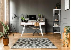 Tutumi, dizajnový kancelársky stôl na počítač 100x49x79 cm FFT180902, čierna-dub sonoma, MEB-02500