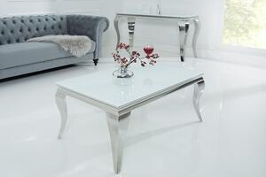 Invicta Interior - Elegantný konferenčný stolík MODERN BAROQUE 100 cm, biely