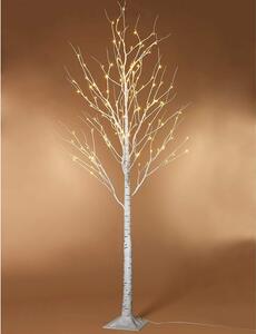 Tutumi, LED umelý vianočný stromček Breza 121-150 cm CD007-72, biela, CHR-00108