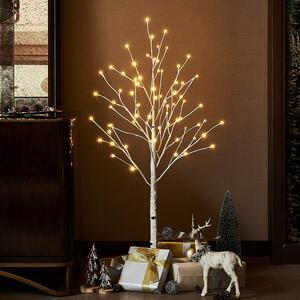 Tutumi, LED umelý vianočný stromček Breza 121-150 cm CD007-72, biela, CHR-00108