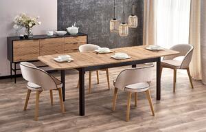 Jedálensky stôl Fabian (dub artisan + čierna). Vlastná spoľahlivá doprava až k Vám domov. 1038742