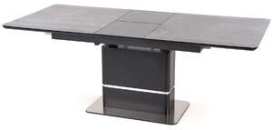 Rozkladací jedálenský stôl Martin - tmavosivá / čierna