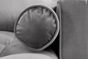 Invicta Interior - Elegantná rohová pohovka COZY VELVET 260 cm šedá zamat