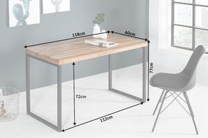 Invicta Interior - Elegantný pracovný stôl ELEMENTS 118 cm Sheesham, prírodný