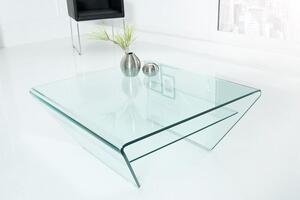 Invicta Interior - Moderný sklenený konferenčný stolík FANTOME 70 cm transparentný