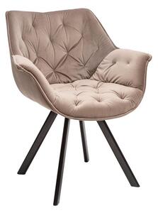 Invicta Interior - Dizajnová stolička THE DUTCH COMFORT retro béžová, zamat