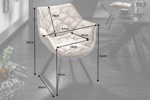 Invicta Interior - Dizajnová stolička THE DUTCH COMFORT retro béžová, zamat