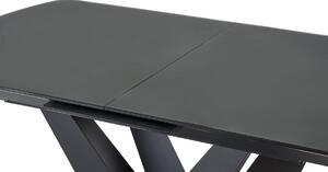 Rozkladací jedálenský stôl Patrizio - tmavosivá / čierna