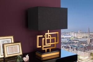 Invicta Interior - Moderná stolová lampa LEONOR 56 cm zlato čierna