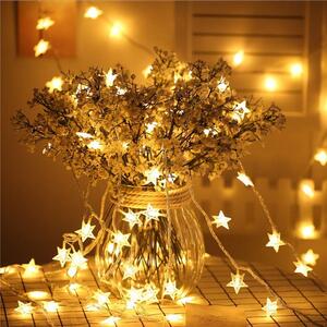Tutumi, LED svetlá na vianočný stromček Zlaté hviezdy 3m 391020, CHR-00312
