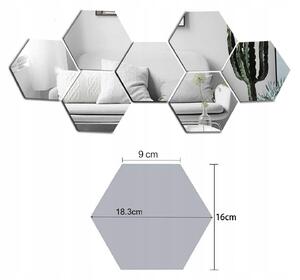 Rea Tutumi, 6-hranné dekoratívne zrkadlo Hexagon sada 8 kusov 380515, HOM-06520