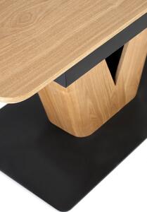 Rozkladací jedálenský stôl Umberto - dub prírodný / čierna