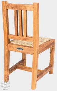Fakopa - Detská stolička NANDA MINI s výpletom, teak, prírodná