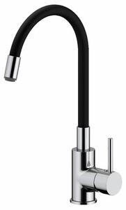 Drezová batéria Ceramia S-Line Pro so silikónovým ramienkom čierna / chróm SIKOBSLPRO290C