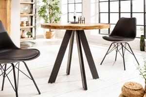 Invicta Interior - Dizajnový jedálenský stôl IRON CRAFT 80 cm okrúhly mango, prírodný