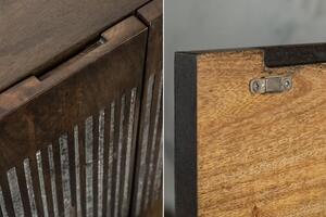 Invicta Interior - Masívny príborník ONYX 177 cm mangové drevo s lemom z achátového kameňa