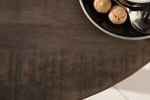 Invicta Interior - Dizajnový jedálenský stôl IRON CRAFT 80 cm okrúhly mango, šedý