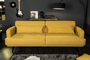 Invicta Interior - Elegantná 3-miestna rozkladacia pohovka STUDIO 210 cm horčicová žltá
