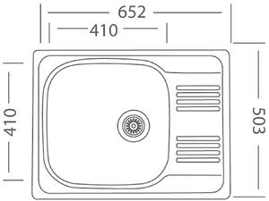 Nerezový drez Sinks GRAND 652 V 0,8mm leštený