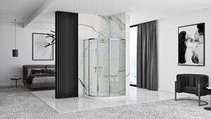 Rea Look, štvrťkruhový sprchovací kút 80x100x190 cm, 5mm číre sklo, chrómový profil, REA-K7901